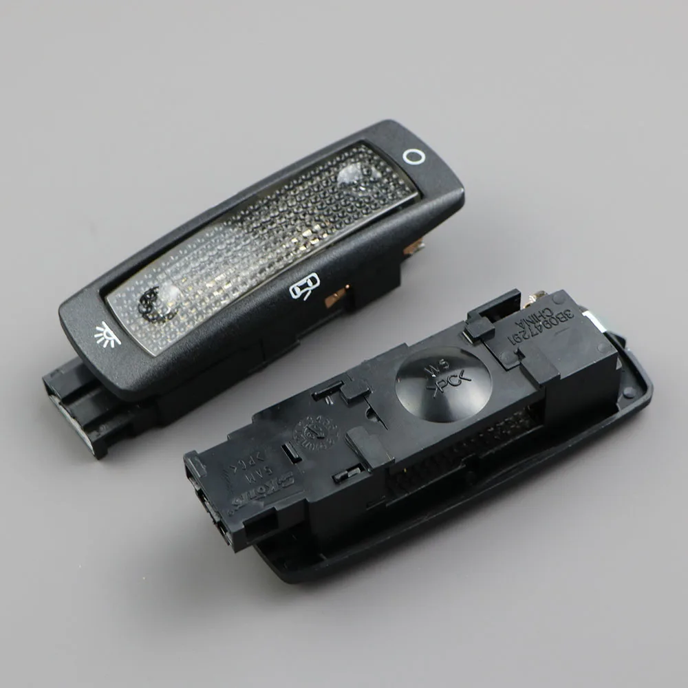 

2pcs Black Interior Reading Light Lamp 3B0947291B 3B0947291 For VW Golf 98-05 Passat 97-05 Tiguan 08-11 Beetle 99-10 Superb
