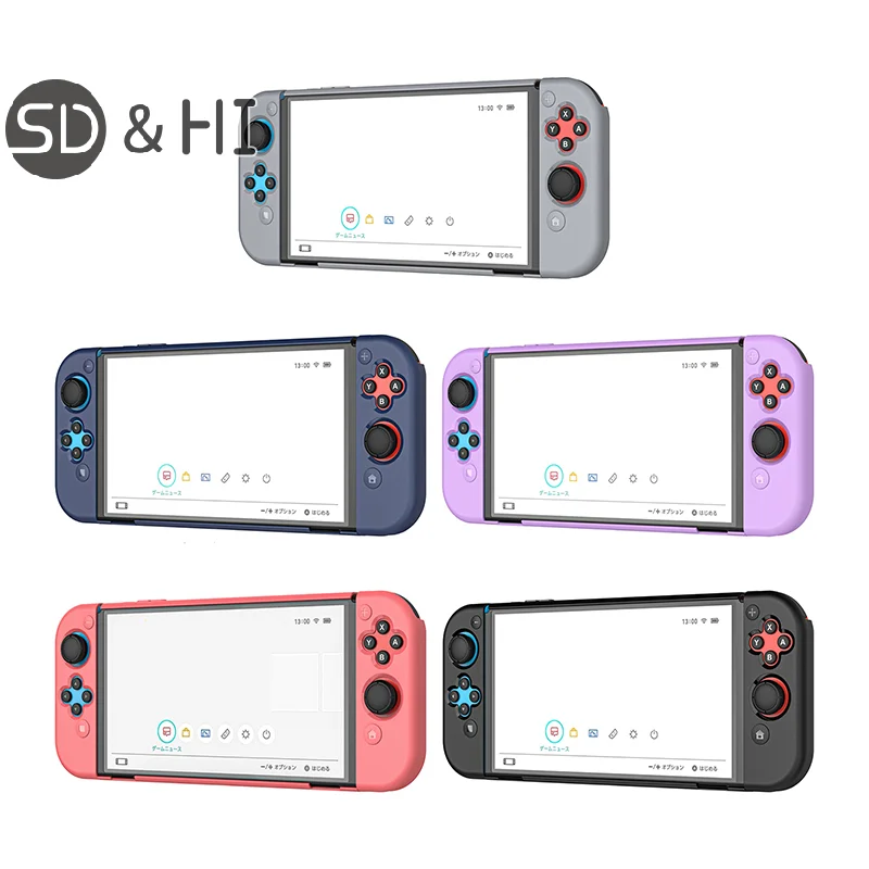 Funda protectora OLED para Nintendo Switch, carcasa trasera OLED, TPU, NS, para juegos