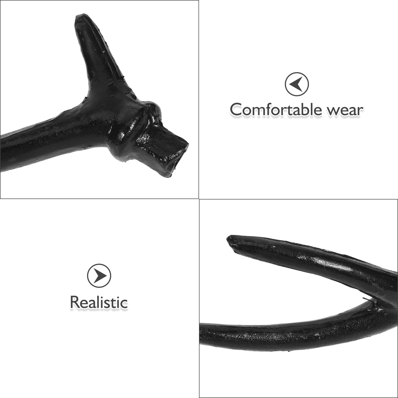 قرون الغزلان للنساء الرجال 2 أزواج قرون الرنة واقعية أغطية الرأس DIY بها بنفسك الحيوان الأذن زي مهرجان الحفلات عيد الميلاد الإكسسوار