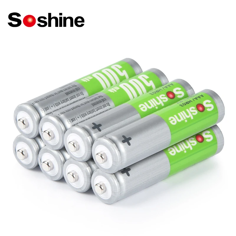 Soshine AAA Rechargeable Battery 3A 1.2V 500mah Batteries NIMH 500mah Aaa Low Self Discharge Batteries 1000 Times Cycle Nimh