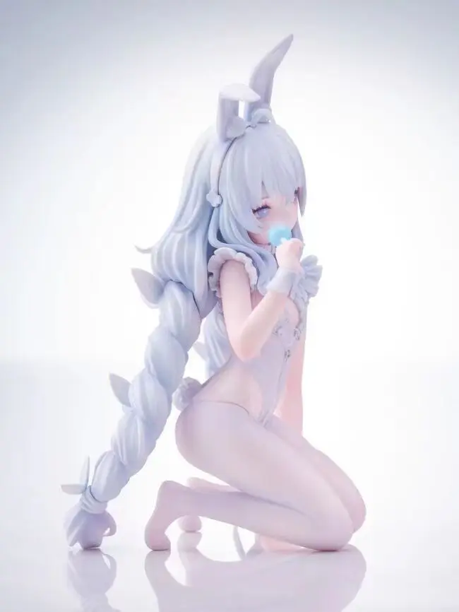 Azur Lane Wicked No. Lazy White Rabbit Kneeling Chassis Kawai Figures PVC Model Collectible Cute Anime Figur Toy