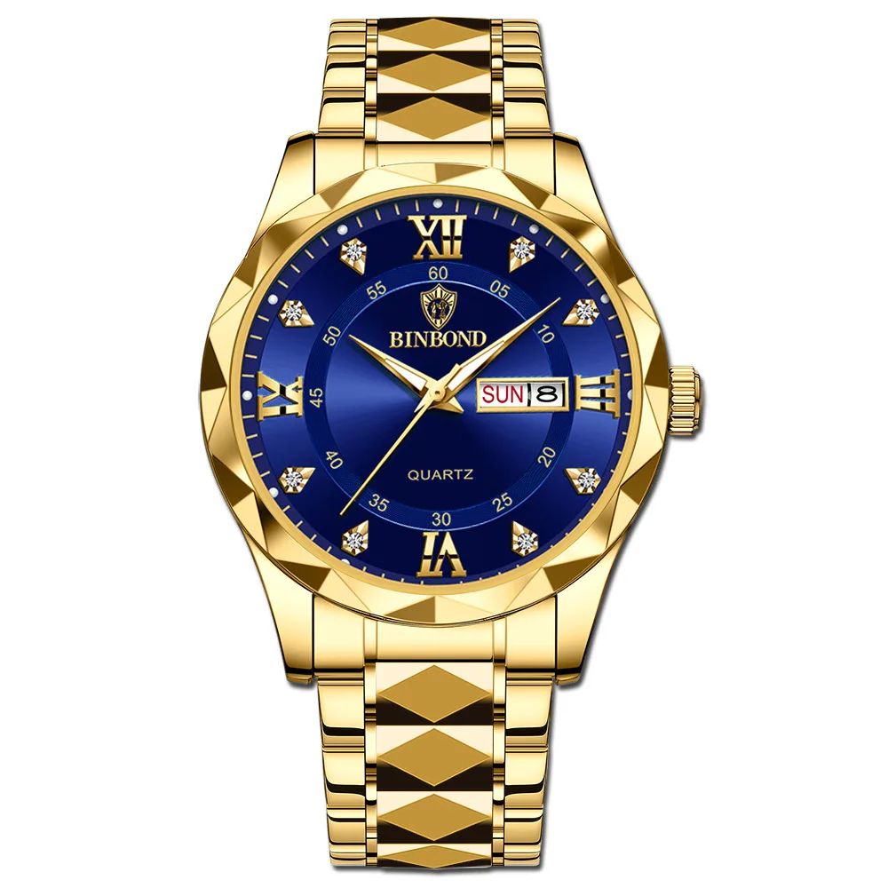 Men's Precise Auto Date Quartz Watch with Luminous Features