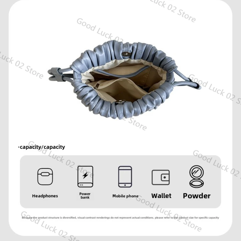 2025 verão moda nova bolsa crossbody feminina pu ombro único mini saco de luxo versátil plissado casual pequeno quadrado saco
