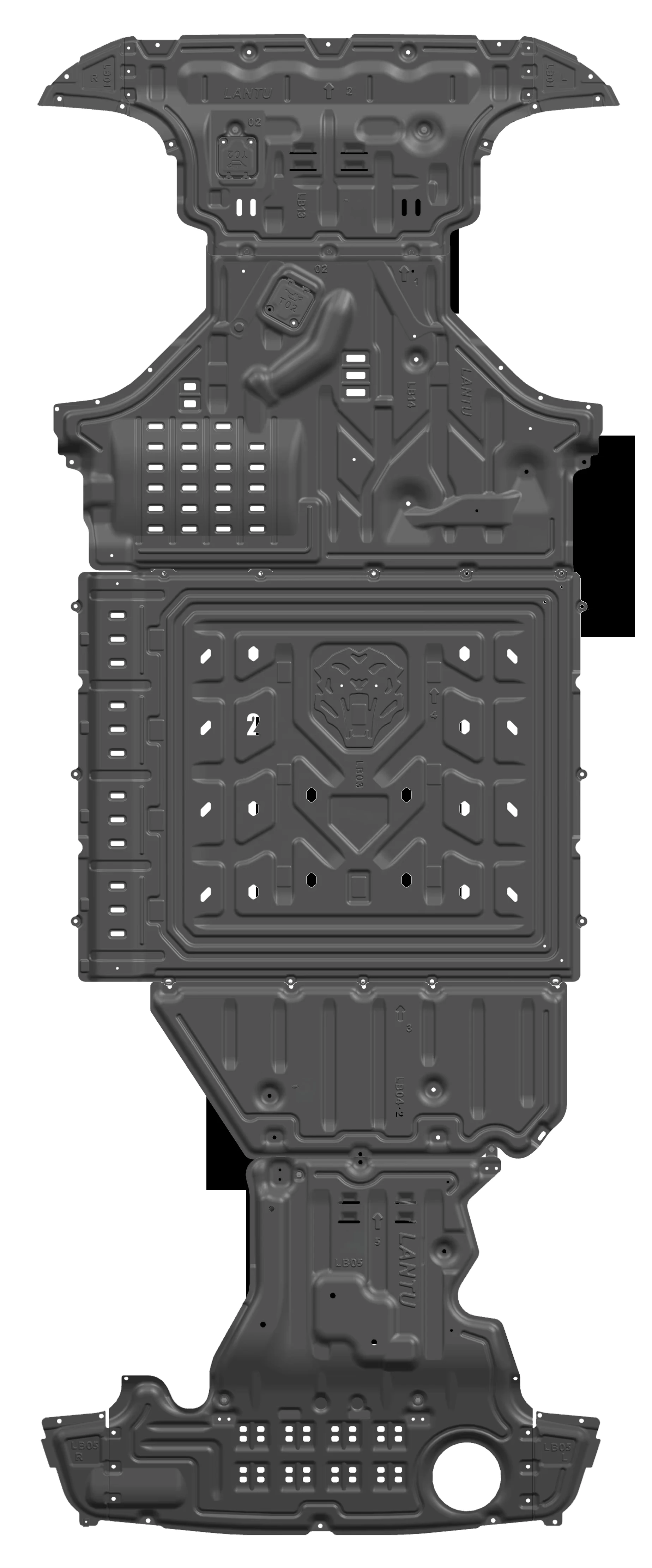 Skid Plates Engine Cover Battery Bottom Underbody Protection Fit for Voyah Lantu Courage Passion Free 318 Dreamer Car Chassis