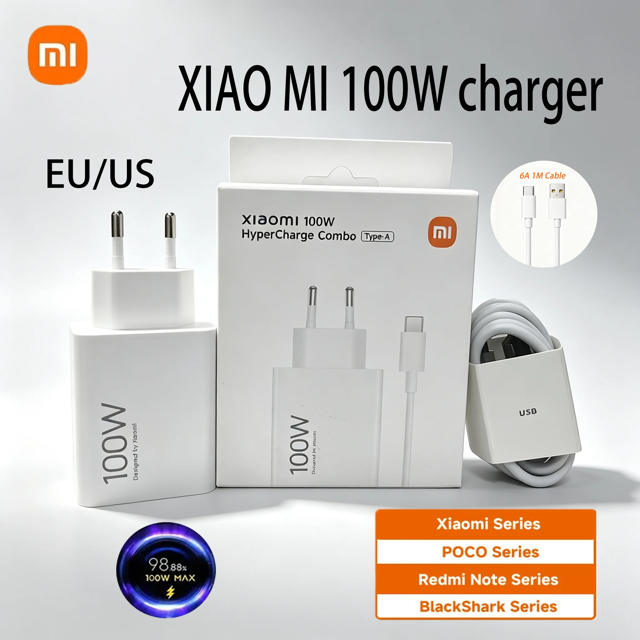 Original XIAOMI  100W 17 Ultra Fast Turbo Charging Adapter For Xiaomi 17Pro  15 14 Poco F8 Pro M8pro X8 F7 Redmi K90 K80