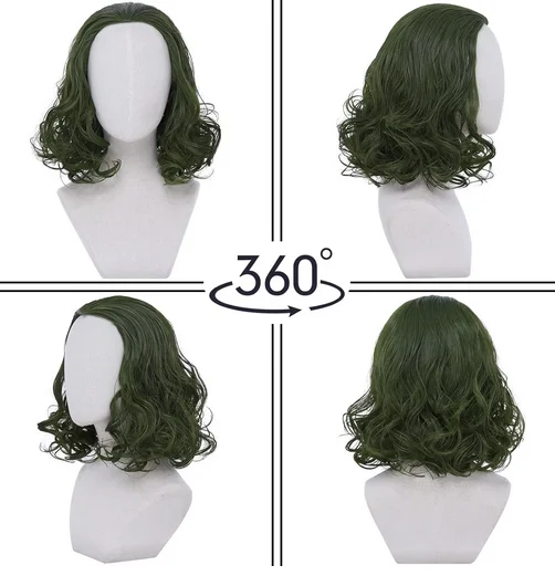 Joker Cosplay Green Wig for Men & Women - Perfect for Joker Costume & Clown Wig High Temperature Fiber Hair Wigs anime