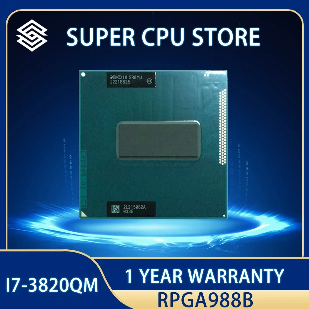 Intel Core i7-3820QM i7 3820QM SR0MJ CPU Processor 8M 45W Socket G2  2.7 GHz Quad-Core Eight-Thread / rPGA988B