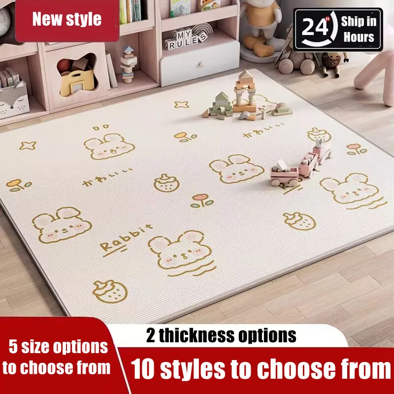 

Double Sided Pattern Baby Activity Gym Crawling Play Mats Carpet 2 Thickness Options Non-toxic Children's Safety Game Mat Rug
