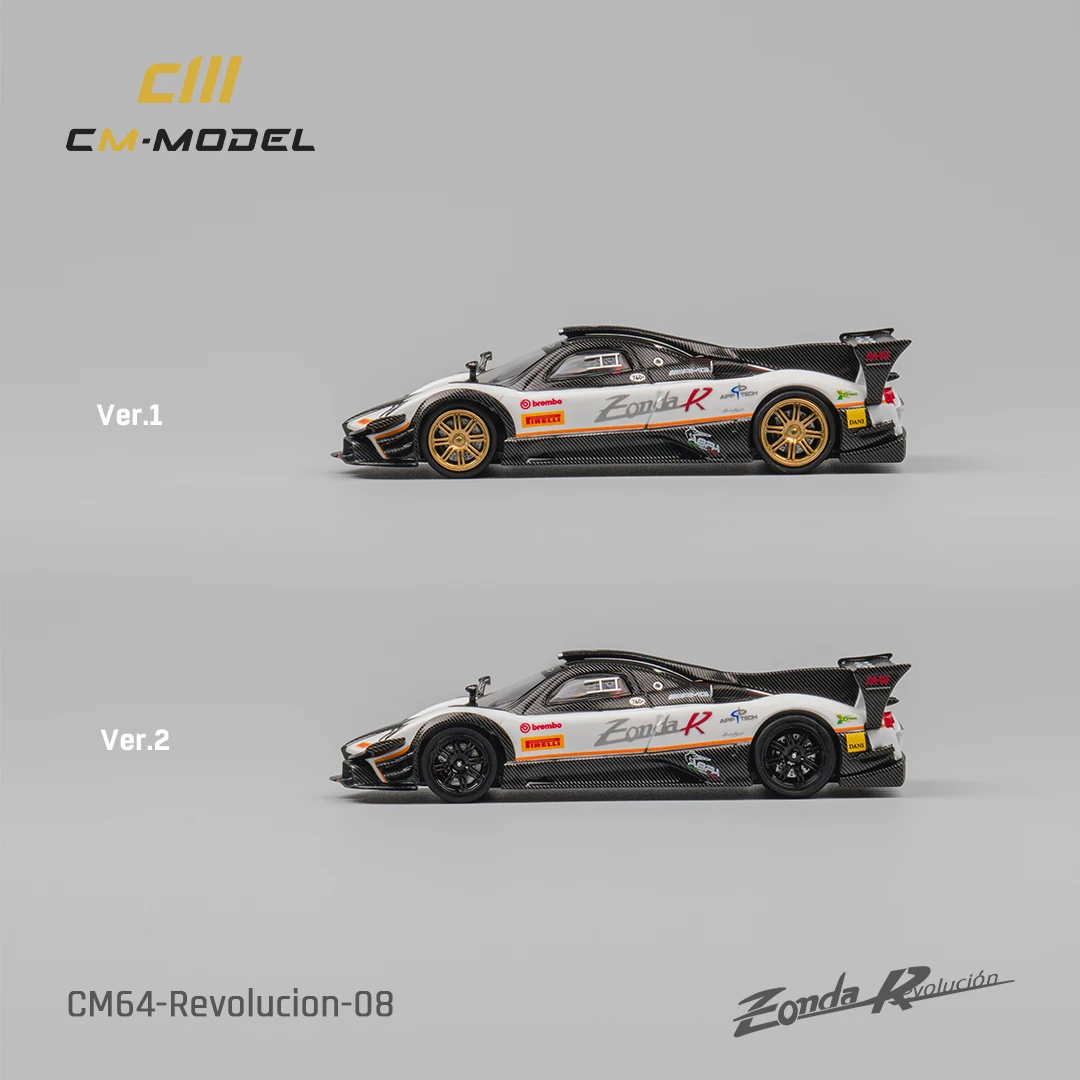 Modèle de voiture Zmoelle R Evolucion Track, course blanche, modèle moulé sous pression, pré-commande, 1:64, CM