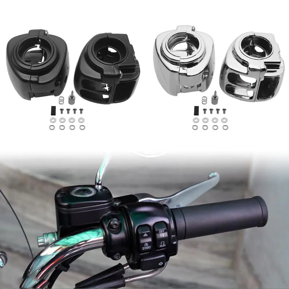 Motorcycle Handlebar Control Switch Housing Cover Kit For Harley Sportster XL883 Road King Dyna FXDF Softail Fat Boy FLSTF 96-17