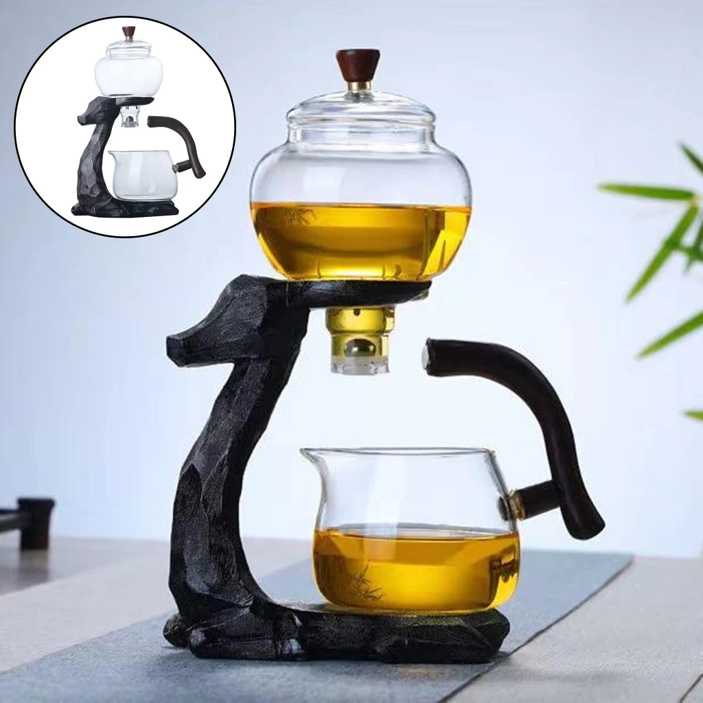 Kungfu Glass Tea Set Magnetic Water Diversion for Kitchen Loose Infusers Kettles Cooking Tea Maker Glasses Magnetic Teapot Set