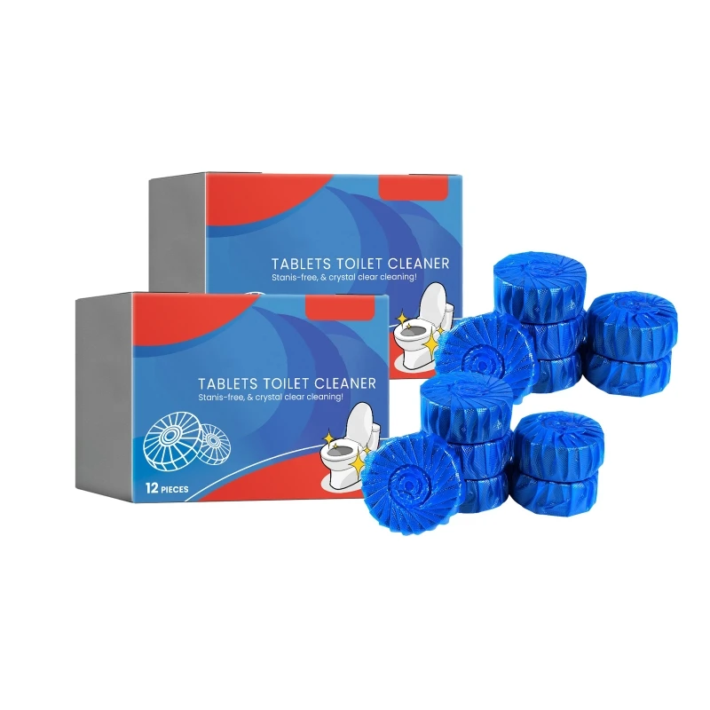 12PCS Toilet Cleaner Cleaning Tablets for Clean Bathroom M68E