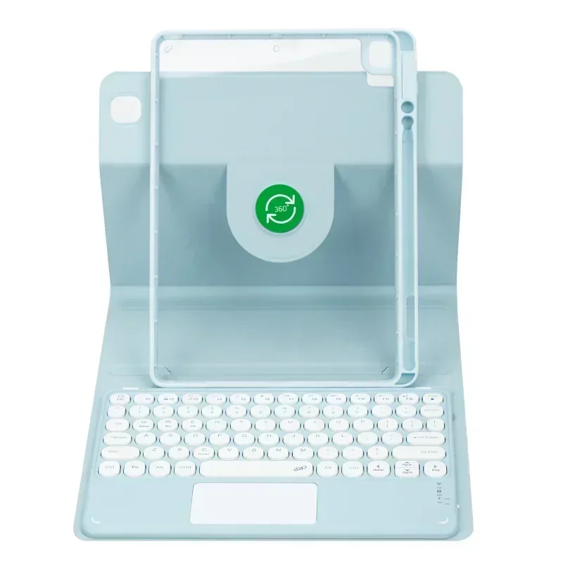 360 Rotation Acrylic Keyboard Case for Samsung Galaxy Tab S10 Lite S10 FE S9 FE S9 Tab S6 Lite A8 A9 Plus Case with Pencil Slot