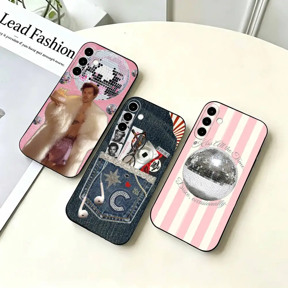 KISSCO H-Harry Style-S Phone Case Black Silicone Soft For Samsung A73,A72,A71,A70,A53,A52,A51