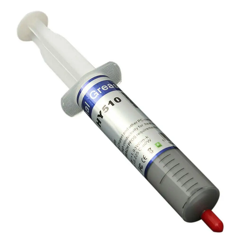 Picture 5: Thermal Interface Material Halnziye HY510 1.93W/m-k 30g Syringe Grey Compound Grease Paste CPU GPU Chipset Cooling Syringe 1-10