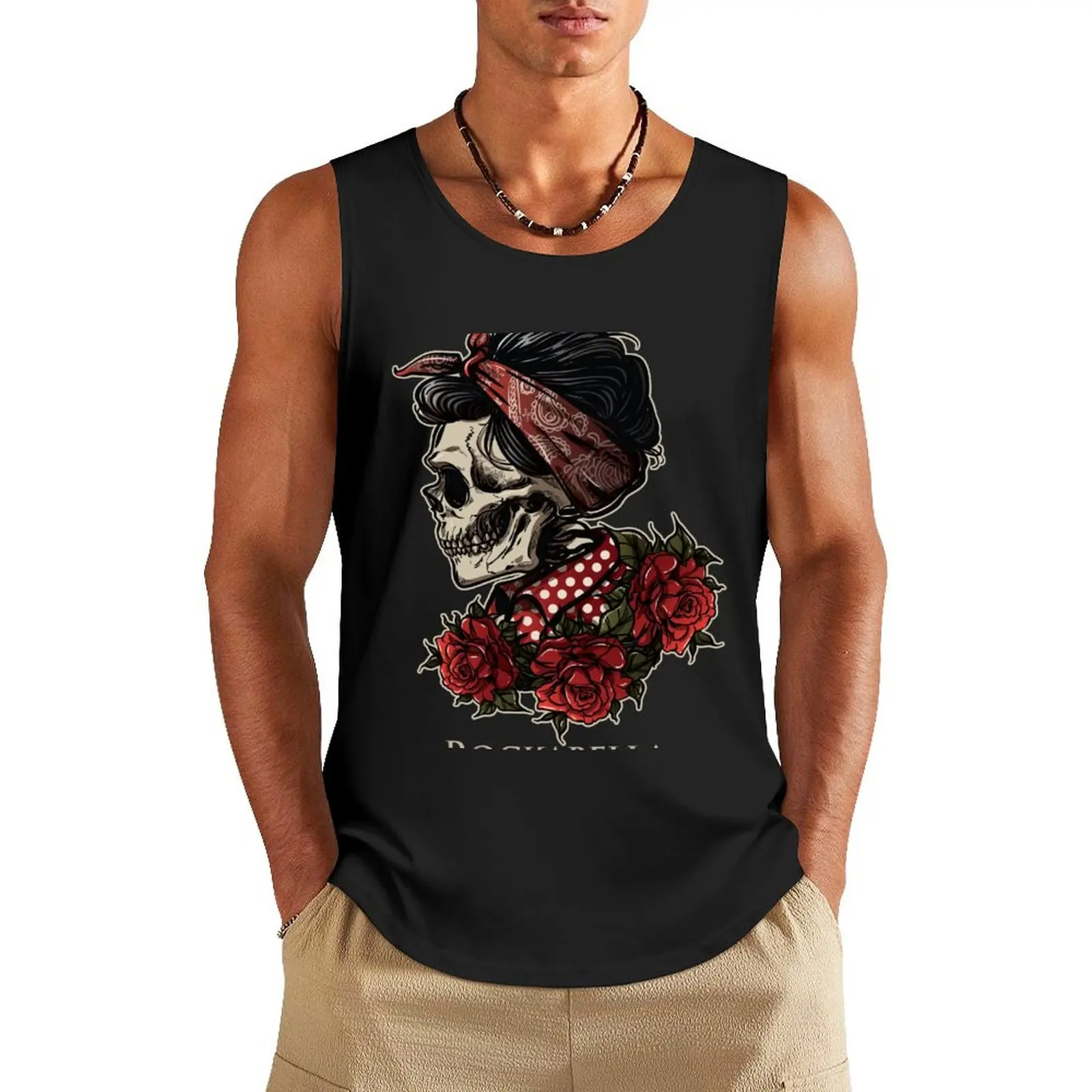 Rockabella Tank Top Men's clothes t shirt gym sexy clothes men