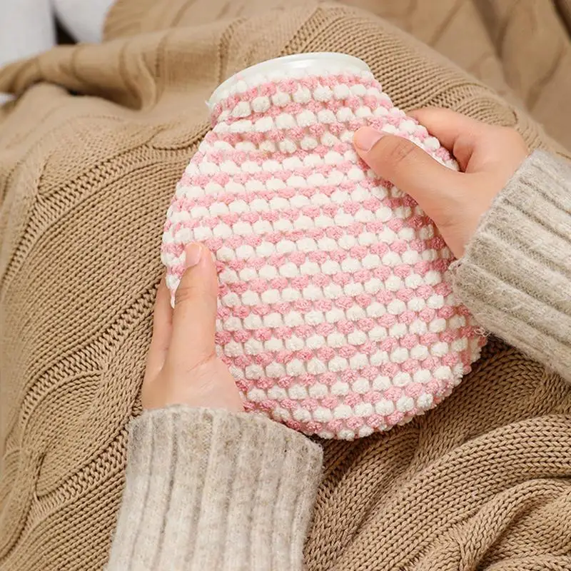 

Hot Water Bottle With Cover Hot Water Bottle Winter 500ml Classic Hot Water Bag Portable Multi-Functional Bed Warmer Heating Pad