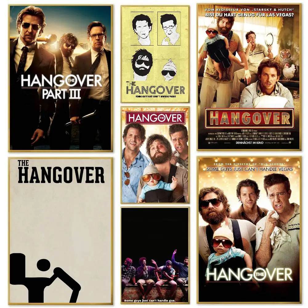 H-Hangover Movie Poster Art Sticky Wall Waterproof Home Living Room Bedroom Bar Aesthetic Decoration