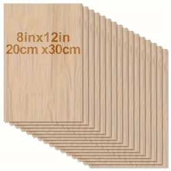 4/8/12/24/48 pieces of wood for crafts 20*30cm 2mm thick plywood surface smooth square board building model