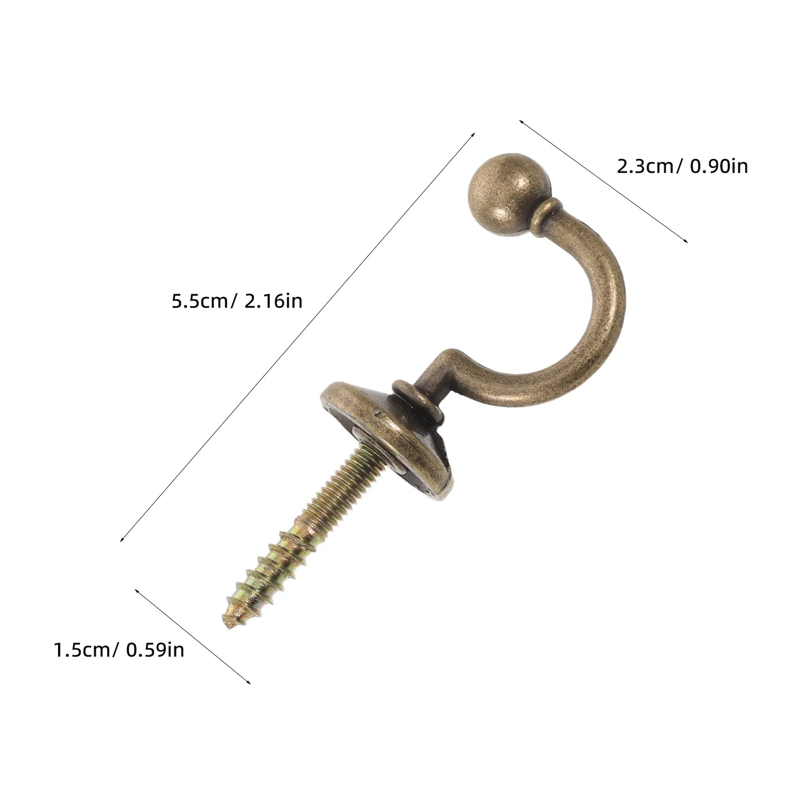 4Pcs Bronze Curtain Hooks Vintage Metal Wall Mounted Tiebacks Drapery Holdbacks for Window Treatments Living Room Bedroom Cafe