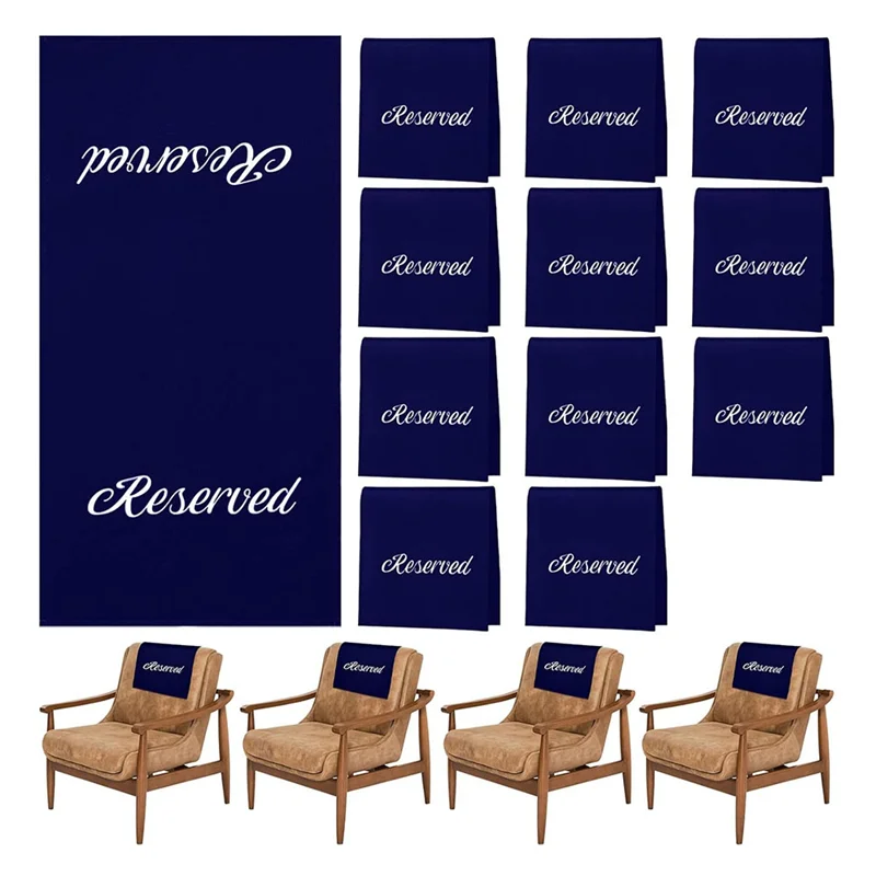 【Flash Deal】12 Pieces Reserved Seating Signs For Chairs 22 Inch Reserved Signs For Church Pews Cloth Placeholder For Restaurant