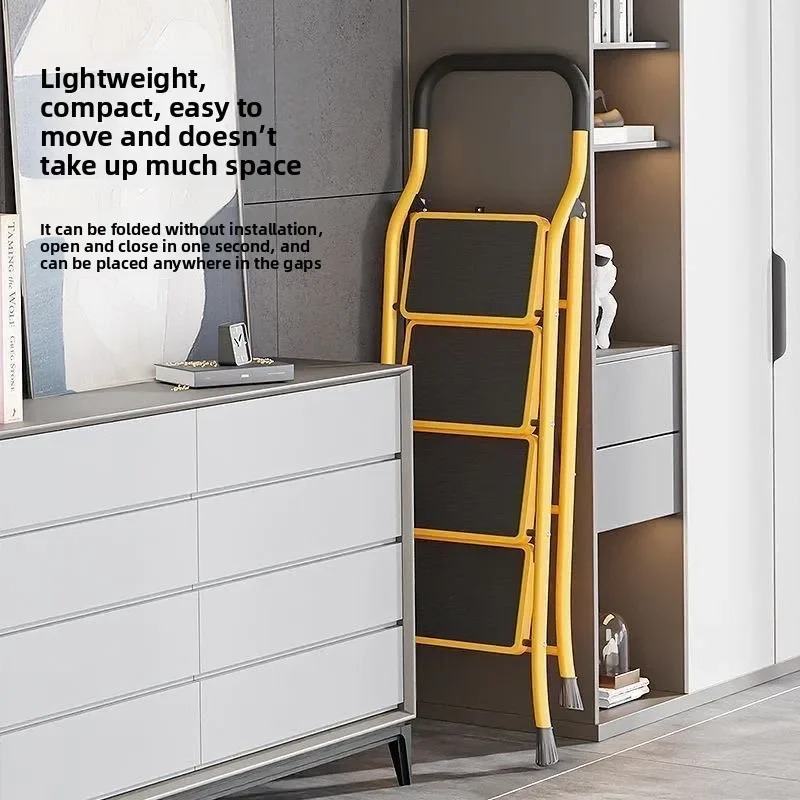 1pc Multi Functional Foldable Home Safety for Middle-Aged and Elderly, Widened Pedals for Decoration, Portable Building Ladder