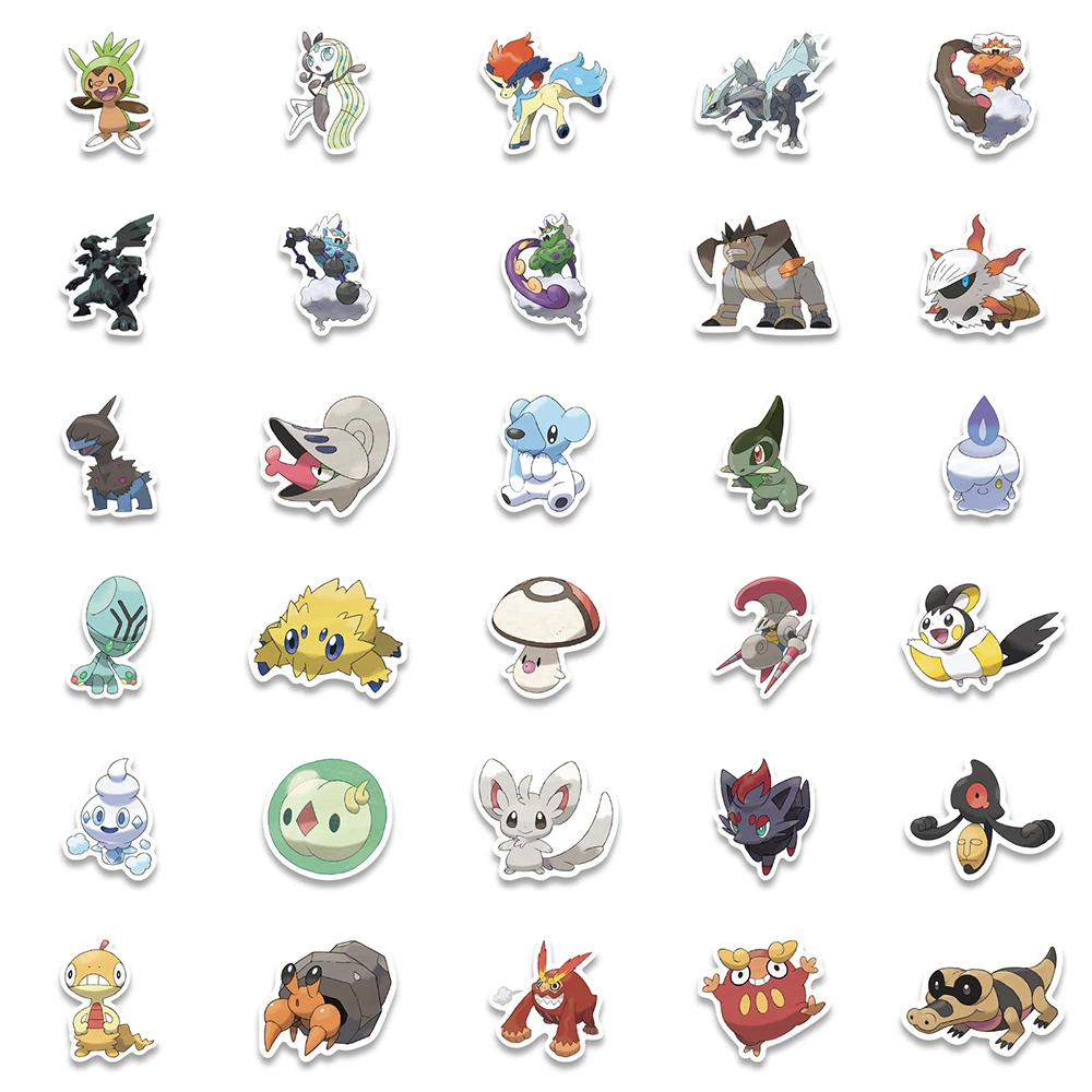 10/30/62PCS Game Pokemon Cute Anime Stickers DIY Skateboard Fridge Motorcycle Luggage Waterproof Cartoon Cool Kid Sticker Decal