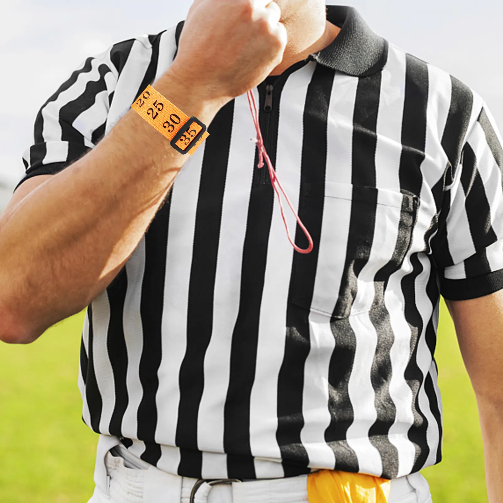 4Pcs Official Football Numbered Chain Clip Referee Indicator Down Marker Wristband Design Convenient Lightweight Referee