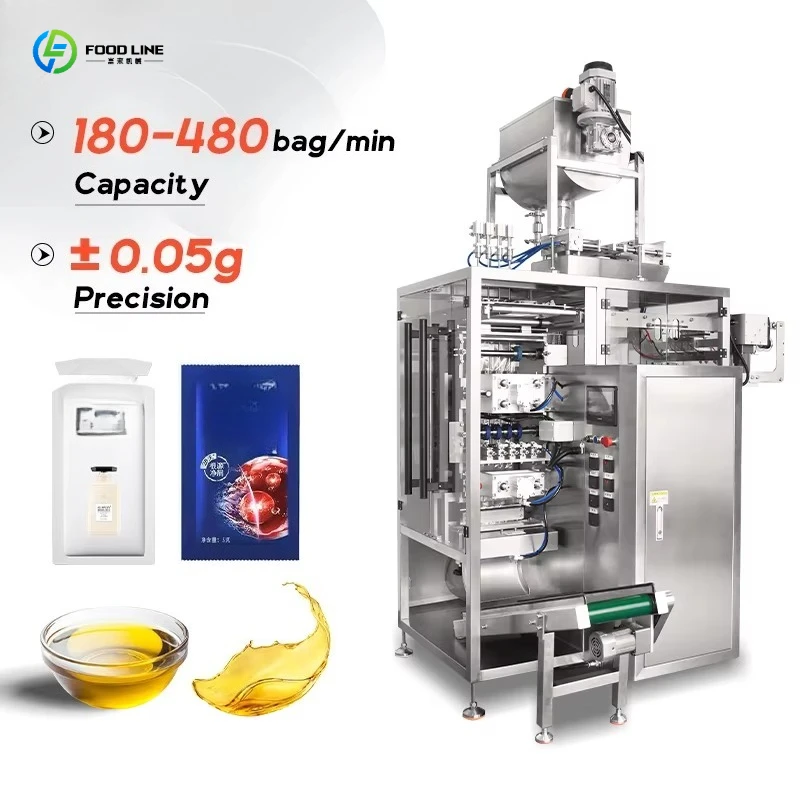 Multi-lane Shampoo Hair Conditioner Sachets Packing Machine Essence Oil Facial Cream Gel Automatic Liquid Packing Machine