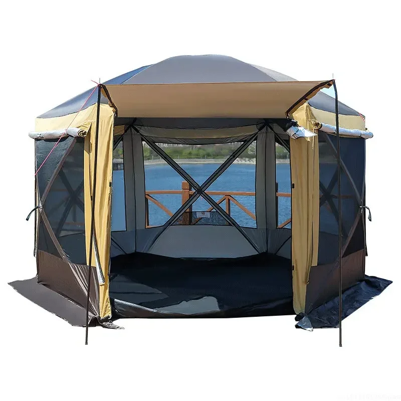 Outdoor Camping Canopy6 8 Person Fully Automatic Awning Tent Windproof Anti Mosquito Car  Team Party Beach BBQ Pergola