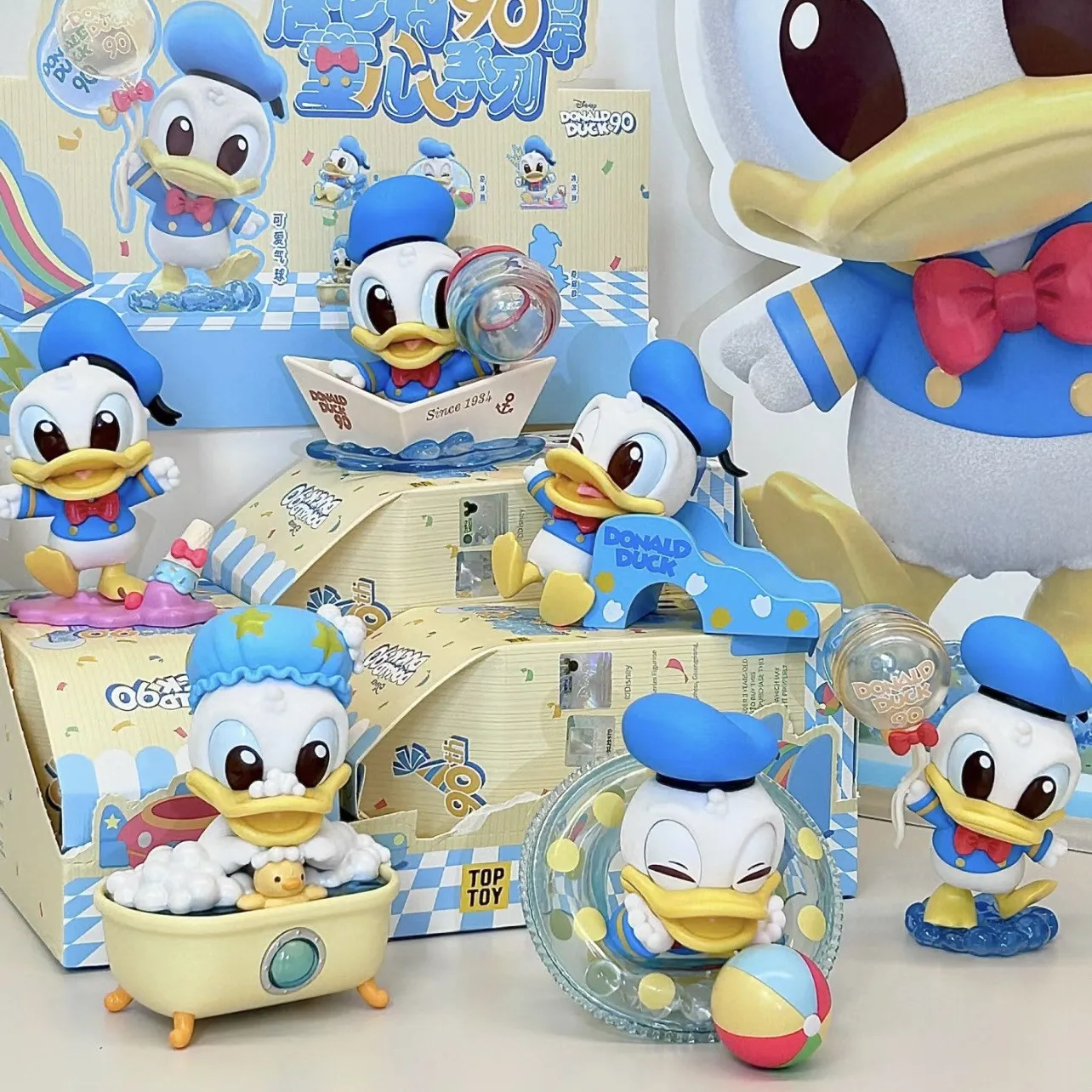 

Disney Donald Duck 90th Anniversary Childlike Heart Series Blind box Figures Model Desktop decor Model Day Toy Gifts