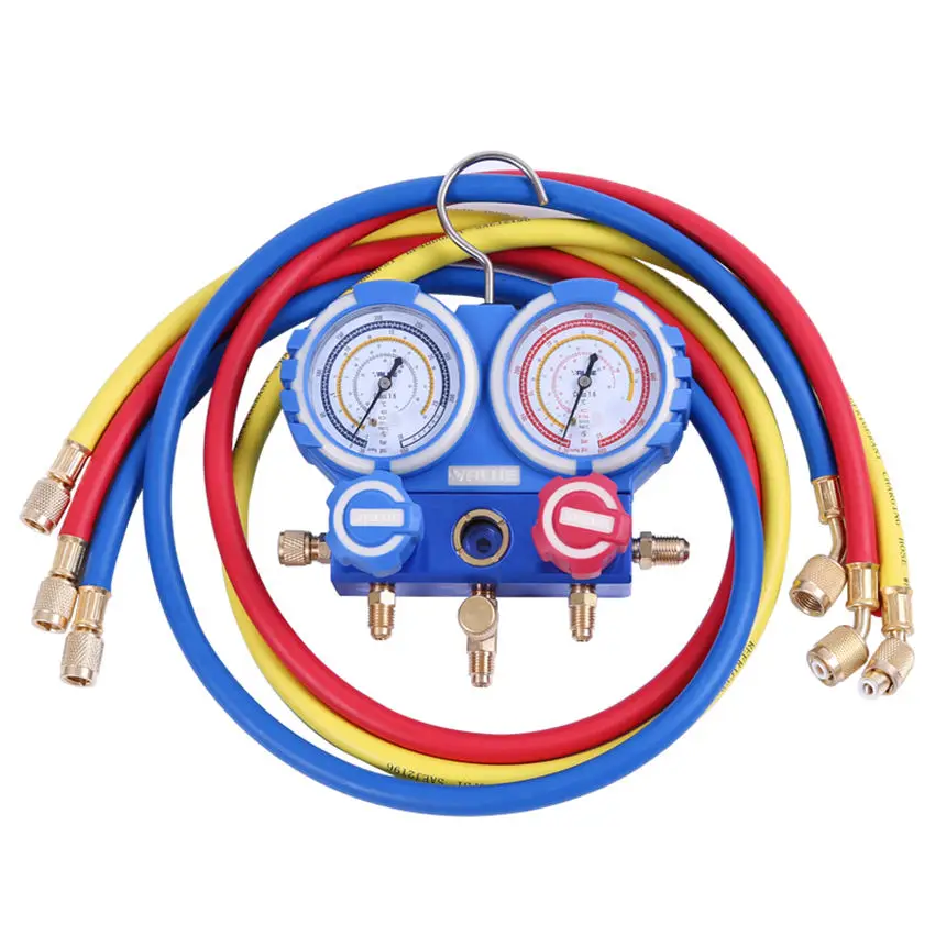 Value R410A R407A R134A R22 MANIFOLD GAUGE WITH HOSES VMG-2-R410A-B