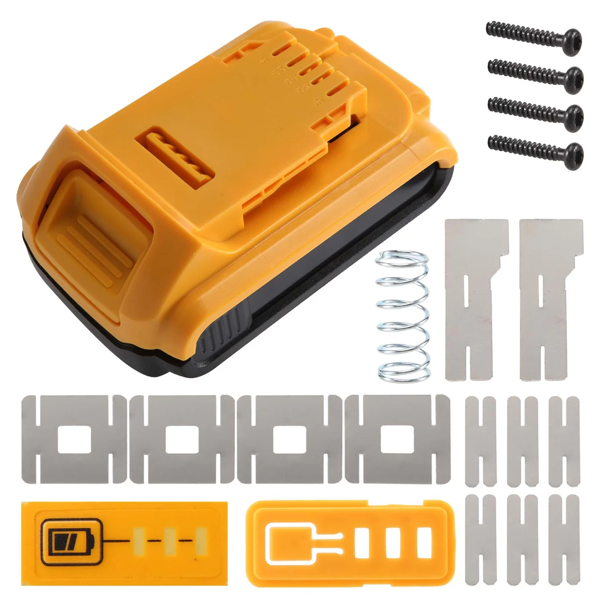 Caja de plástico de repuesto de batería para DeWalt, 20V, DCB201,DCB203,DCB204,DCB200, 18V, piezas de cubierta de batería de iones de litio para 3A 4A 5A