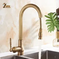 Antique Bronze Kitchen Faucet Pull Out Kitchen Sink Faucet Brass Faucet 360 Rotate Kitchen Tap Hot And Cold Water Mixer Crane