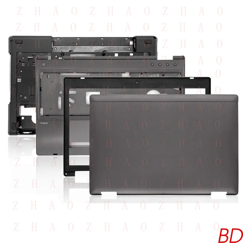 L+ LCD Back Cover Palmrest Bottom Case Shell Brown/ Black For HP 6560B 6570B