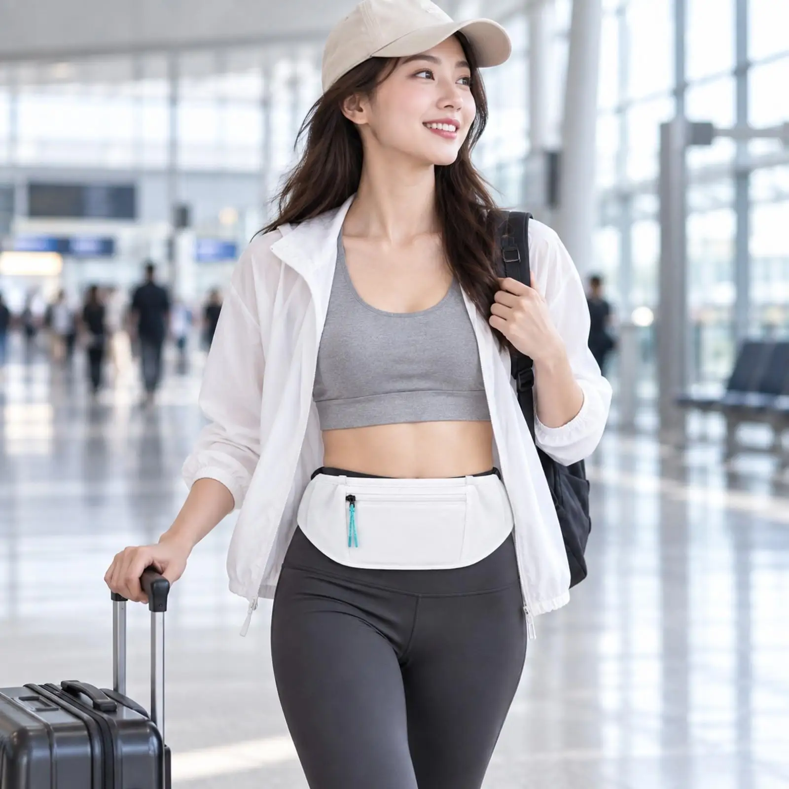 Sports Waist Bag with Adjustable Strap Lightweight Slim Running Waist Pack Running Belt Hands-Complimentary