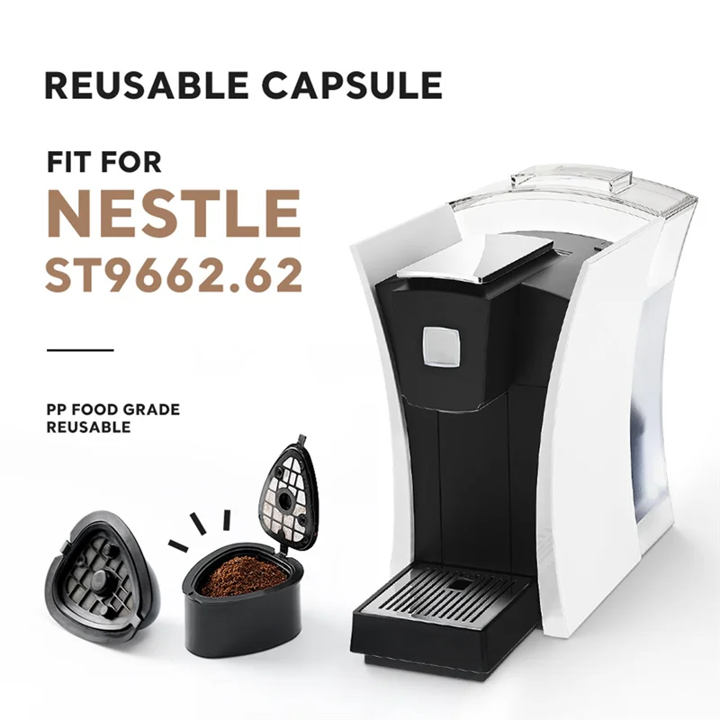 2In1 Coffee Capsule Pod for NESTLE 9662.62 Machine Refillable Filter Pod Replacement Coffee Capsule and Tea-B