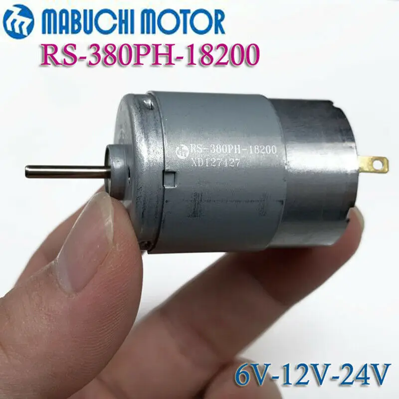 MABUCHI RS-380PH-18200 카본 브러시 전기 모터, DC 6V- 24V, 11190RPM, 긴 수명, 진공 청소기, 프린터, 팩스기, 믹서기