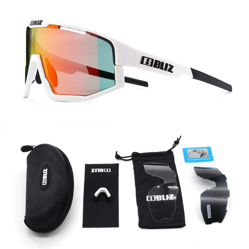 AliExpress B BLIZ Fusion Adjustable Nose Pad Cycling Sunglasses Polarized UV400 3 Lens Sports Goggles for MTB Running Hiking Climbing