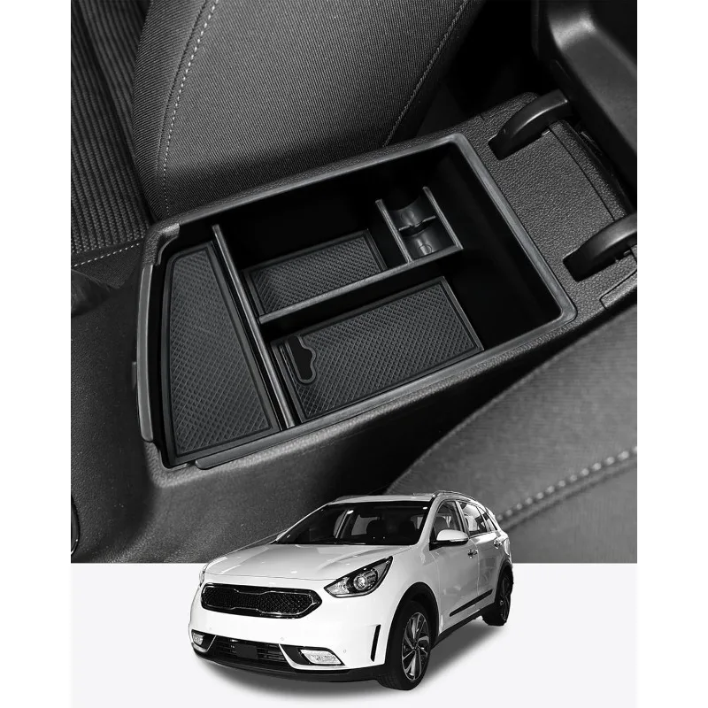 for Kia NIRO 2016-2022 Car Center Console Organizer Tray Center Armrest Secondary Storage Box ABS Tray Insert Interior Organizer