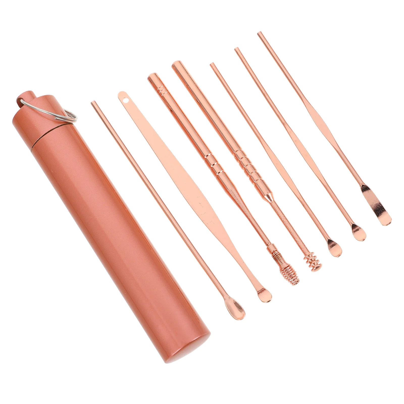 

7 шт. инструменты для удаления ушной серы из нержавеющей стали, прочный набор ушных наборов, эргономичный дизайн для домашнего использования, набор для чистки ушей