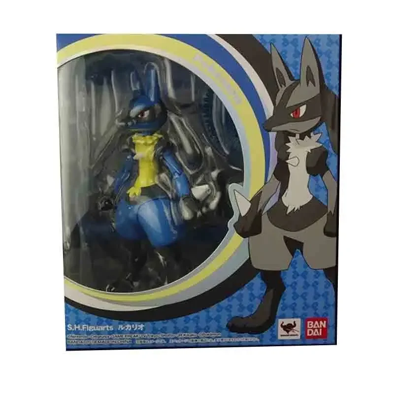 Bandai Genuine Original  SH FIGUARTS SHF POKEMON LUCARIO MOVABLE Action Figure Toys For Boys Girls KidsChristmas GiftCollectibl