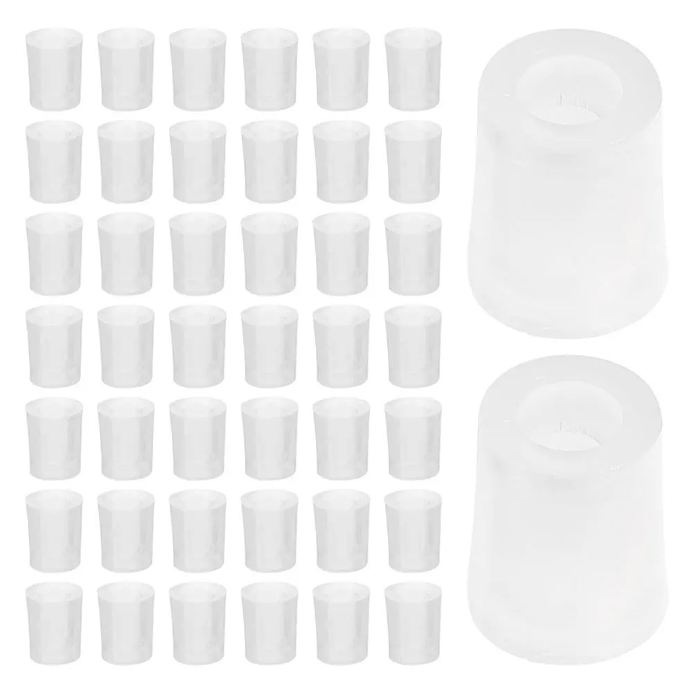 

50pcs Transparent Perfume Packaging Funnel Conversion Head Adapter for Essential Oils Travel Refillable Lightweight