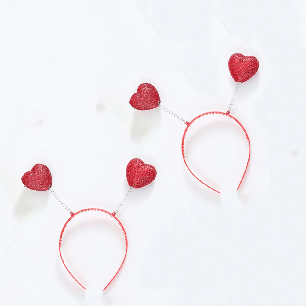 4 قطعة عيد الحب القلب الشعر الأطواق الإبداعية غطاء الرأس حفلة متعة مفاجأة هدية لأحبائك الأحمر حزب الشعر هوب