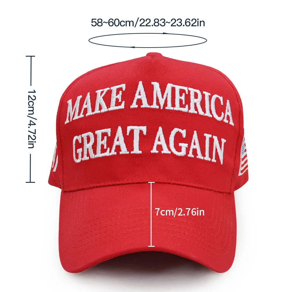 Donald Trump Merchandise 2024, Amerikanischer Trucker Hut MAGA, Make America Great Again, KAG 45-47, Baseballkappe mit USA-Flagge