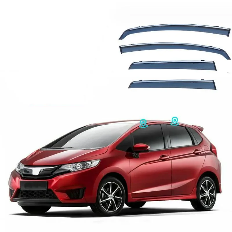 Weather Shields Side Window Deflector Visor Window Visor For Honda Jazz Fit Hatchback 2001 2002 2003 2004 2005 2006 2007 -2024