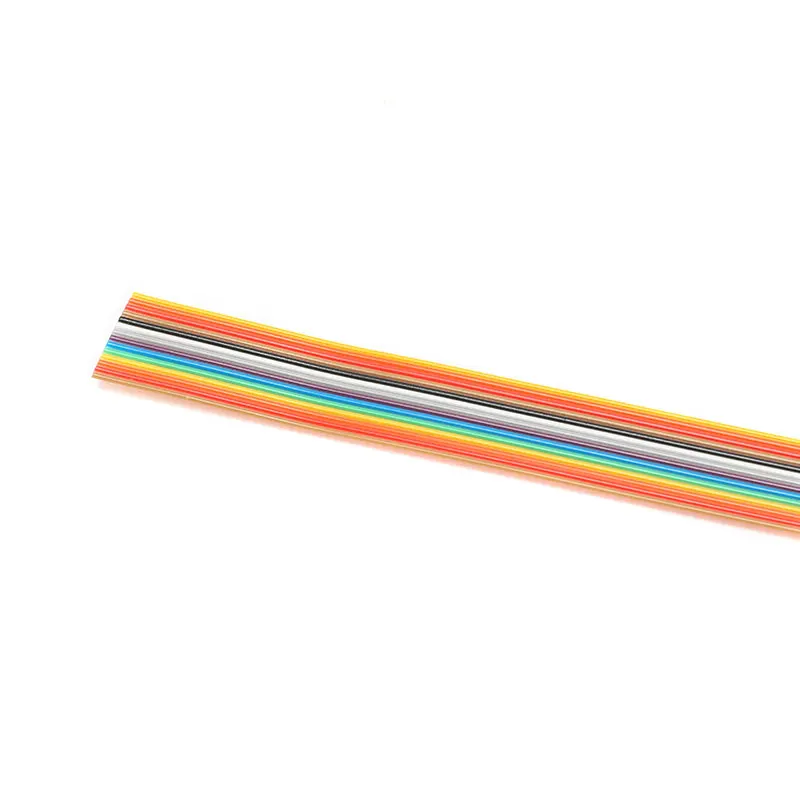 5 meters/1 meter 10P 14P 16P 20P 26P 34P 40P 50P Rainbow Ribbon Cable Flat Color Colorful Wire 1.27mm Spacing Pitch
