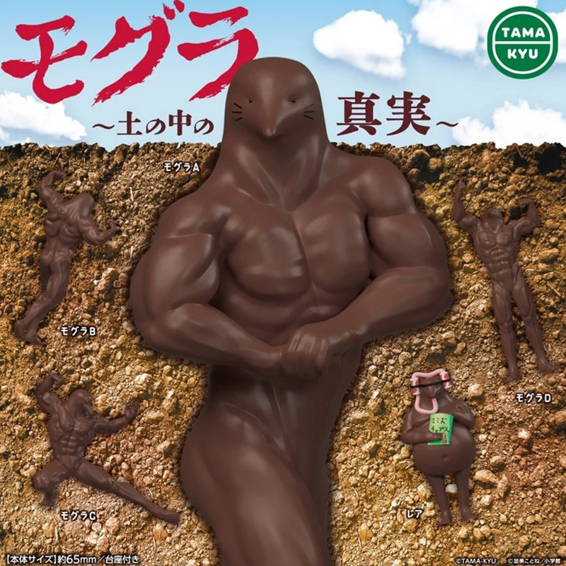 Original BUSHIROAD The Daily Life of A Groundhog Gashapon Qversion Mini Anime Action Figure Model Toys Gifts Collection