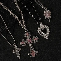 Y2K Sweet Cool Girl Personalized Creative Cross Love Pendant Necklace, Suitable for Daily Wearing - Image 2