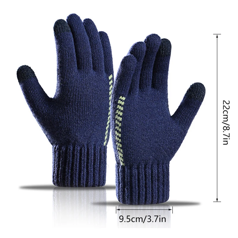 Nieuwe touchscreen dameshandschoenen Winterhandschoen Heren Warm houden Mitten Rijden Antislip Zachte gebreide voering Thermische handschoenen